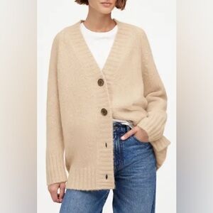 GAP Beige Wool Women's Cardigan Sweater